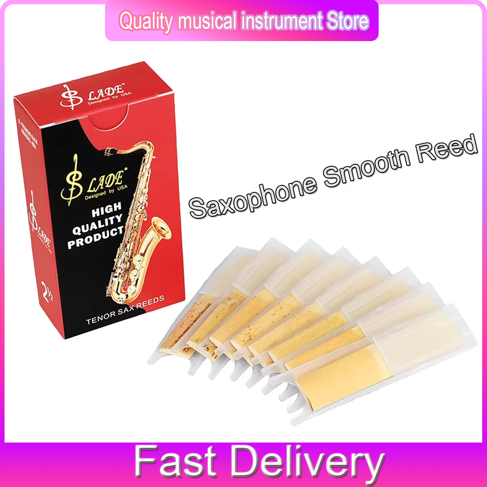 Saxophone Reed Pack - SLADE Bb Paquete de 8 piezas
