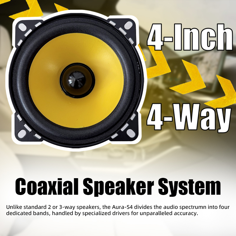 Audio Universal Music - Altavoz de coche de 4 pulgadas,