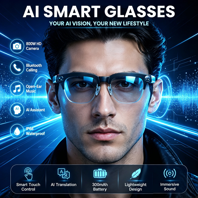 Audio Hd Music - Lentes Inteligentes W630 con Cámara HD