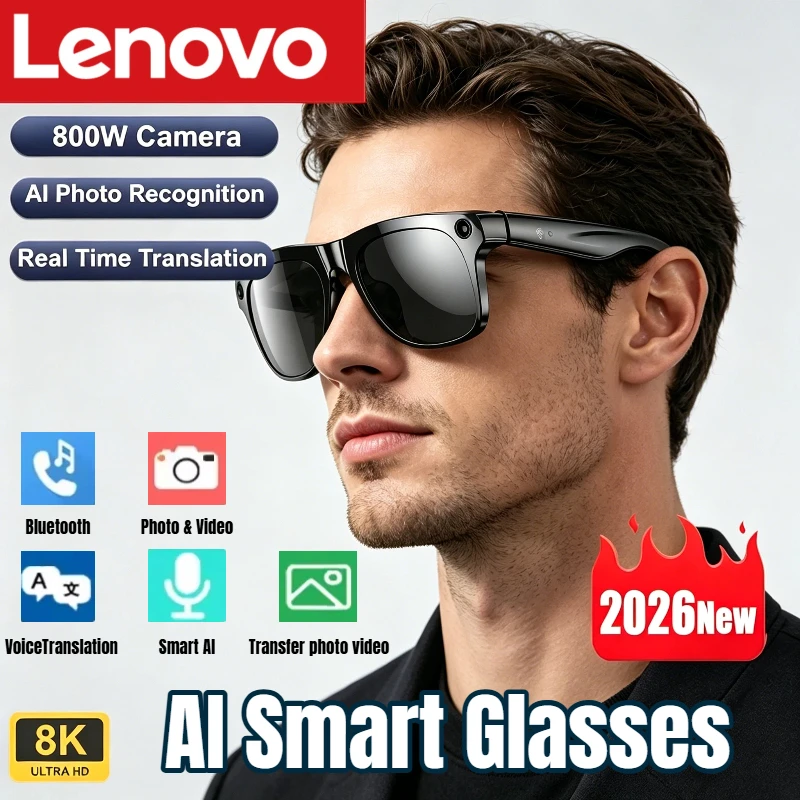 Audio Hd Music - Gafas Inteligentes Lenovo con IA, 8K