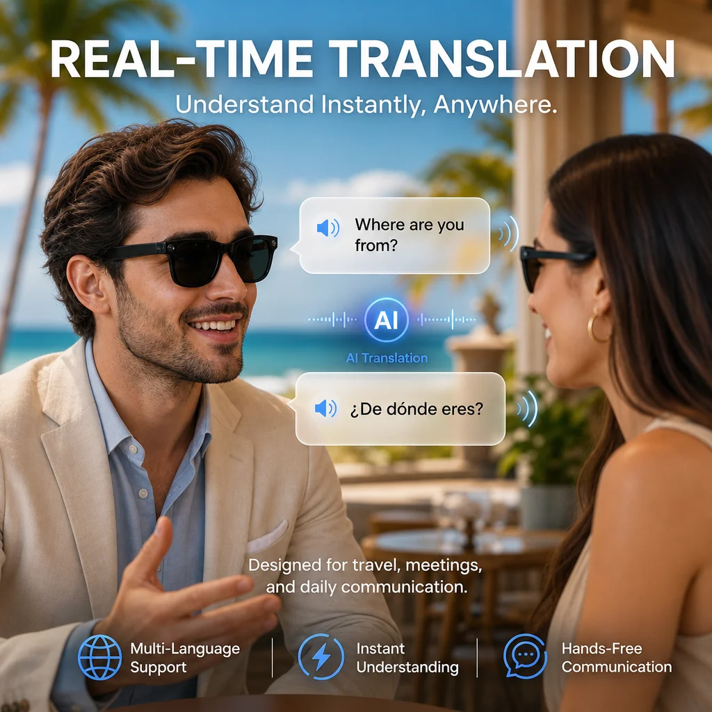 Gafas con cámara de IA 2026, c - Audio Music Arabic reseña y precio