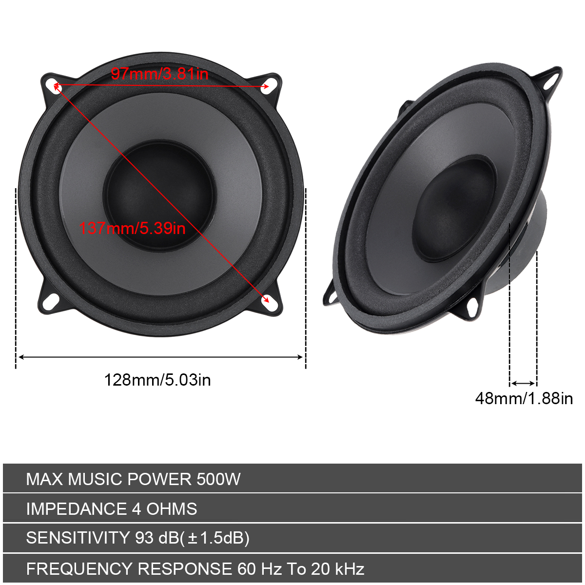 Altavoz Coaxial HiFi de 5 pulg - Audio Universal Music reseña y precio