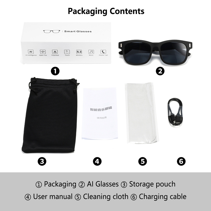 Gafas de Sol Inteligentes con  - Audio Music Arabic reseña y precio