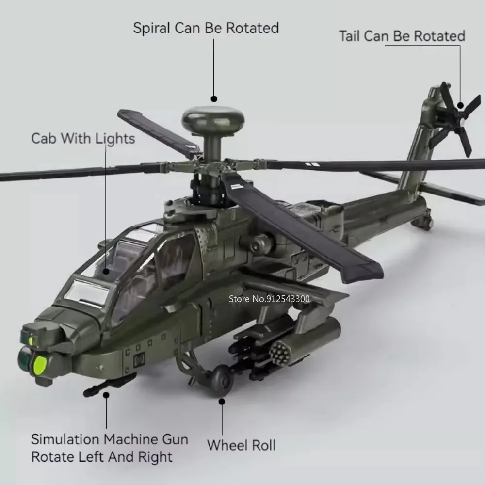 Modelo de avión AH-64 a escala - Audio Music Car reseña y precio