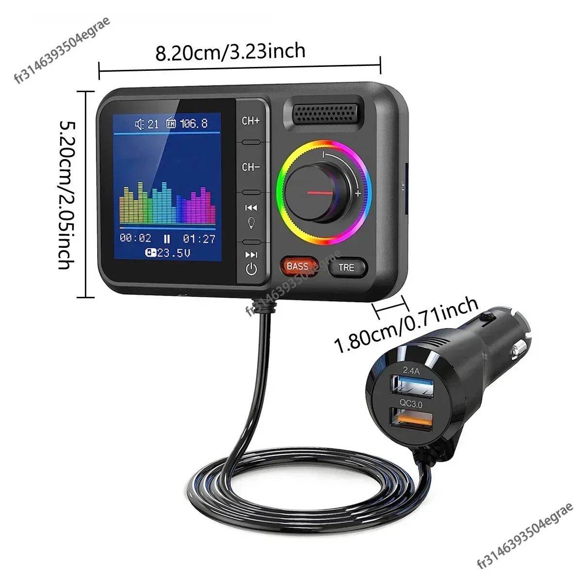 Transmisor FM Inalámbrico con  - Audio Music Car reseña y precio